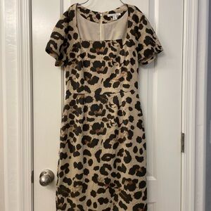 Banana Republic Animal Print Midi Dress